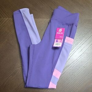 POP Fit Women's Lavender and Pink Leggings Size Small New With Tags